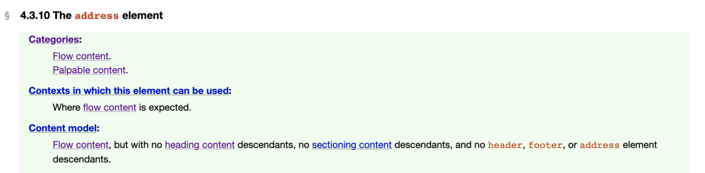 element in the html spec
